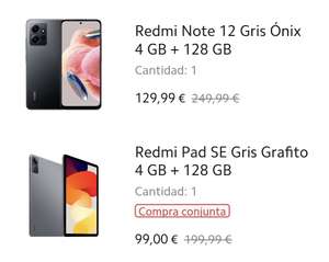 Redmi Note 12 (4GB/128GB) + Redmi Pad SE (4GB/128GB) (171€ con MiPoints)