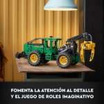 LEGO 42157 Technic Skidder John Deere 948L-II, Vehículo de Construcción con Funciones Neumáticas y 4 Ruedas, Maqueta para Construir