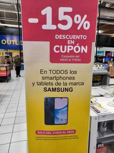 15% de descuento en smartphones Samsung en Carrefour
