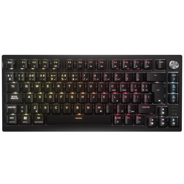 Corsair K65 Plus Wireless 75% RGB Teclado Mecánico | QWERTY ES, Interruptores Táctiles CORSAIR MLX Fusion