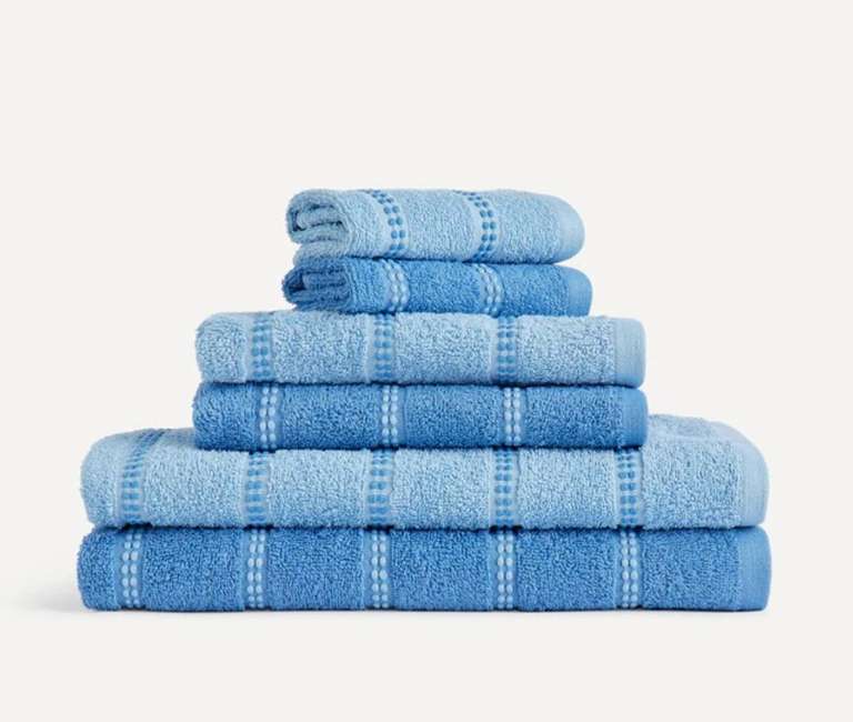 Juego de 6 toallas algodón 450 gr/m2 Ribeira Basics El Corte Inglés