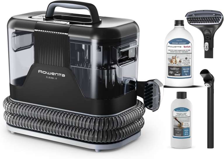 Rowenta Clean It – Aspirador de tapicerías con 2 botellas (250 ml + 1 L)
