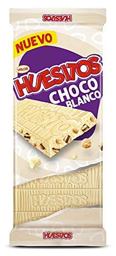 Huesitos - Tableta de Chocolate Blanco con inclusiones de Barquillo relleno de Cacao y Galleta. - Tableta de 125 Gramos