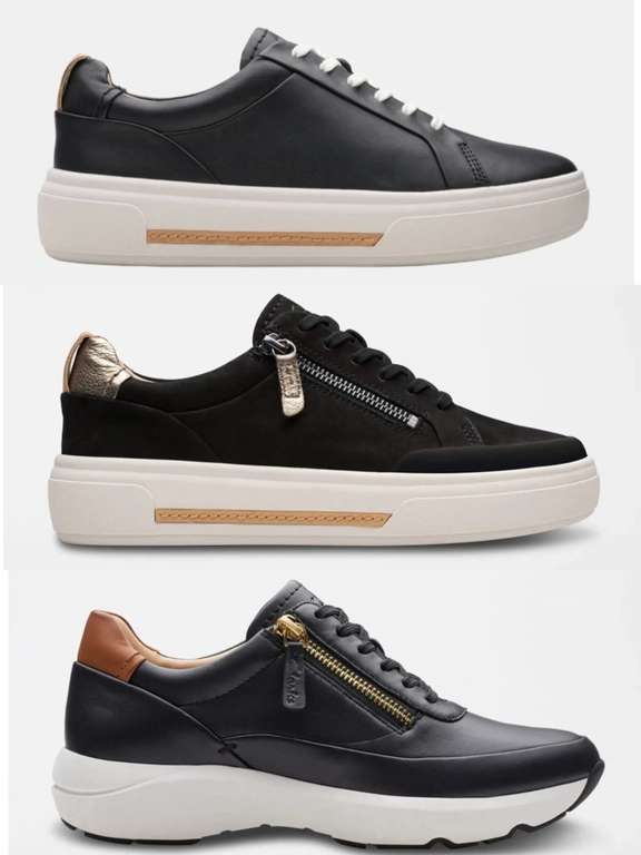 Zapatillas de Piel Clarks Hollyhock con Plataforma y Suela Gruesa