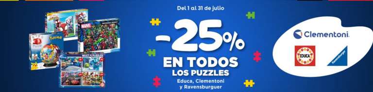 Toyrus -25% en todos los puzzles Educa, Clementoni y Ravensburguer