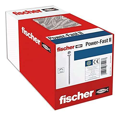 Fischer Power-Fast II - Caja de tornillos especiales para madera 4,5x60mm. 50 Ud.