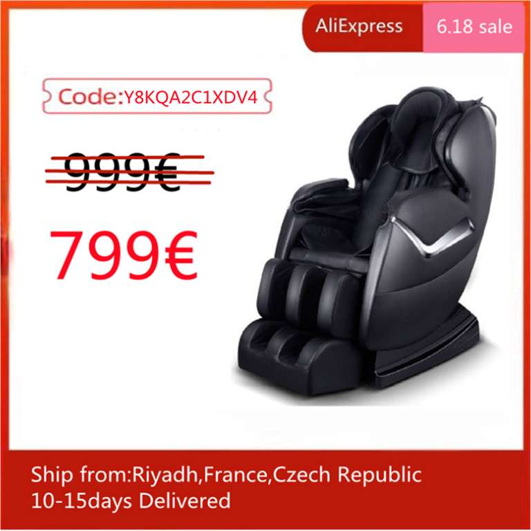 Silla de masaje multifunción con Airbag, sillón reclinable de lujo, rodillo de pie de gravedad cero, con calor y Bluetooth