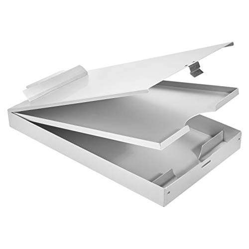 Portapapeles de almacenamiento de aluminio, 41 x 23 cm, 3 niveles, clip estándar