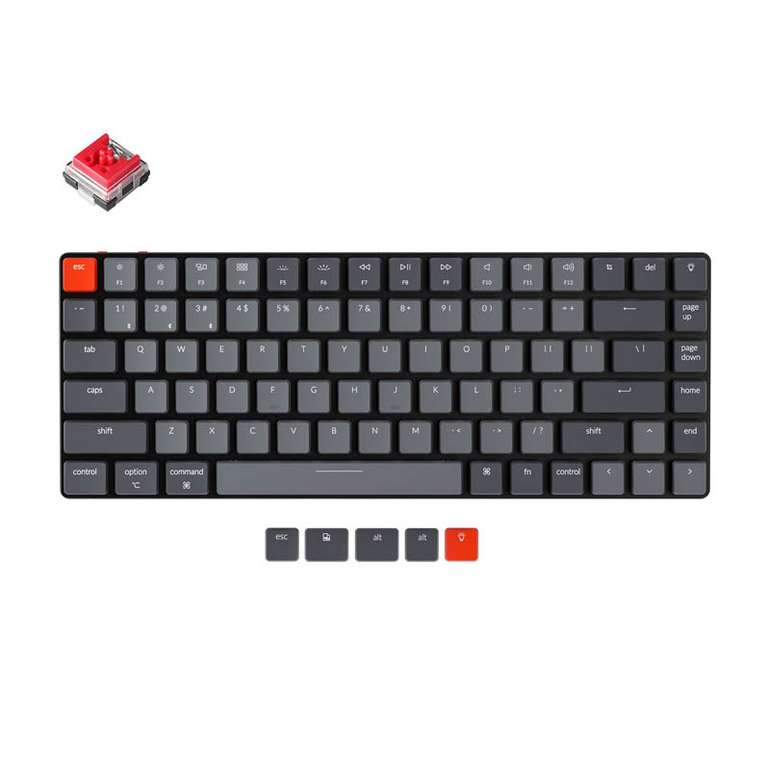 Teclado Keychron K3 Ultra Slim ISO-ES Hot-Swappable Switch Low Profile Optical Red Wireless