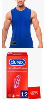 Pack Camiseta sin mangas + 12 condones Durex por 8€ (Con el cupón del 30%)