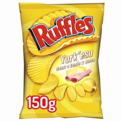 10x Ruffles Yorkeso - Patatas Fritas Onduladas, Queso, 150g. 1'11€/ud
