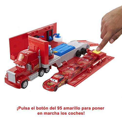 Mattel Cars Camión Mack convertible Pista para coches de juguete con lanzadores, regalo para niños +3 años (HDC75)