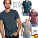 3 Camisetas de la marca Anvil con rayas horizontales a contraste a 4,33€ cada una