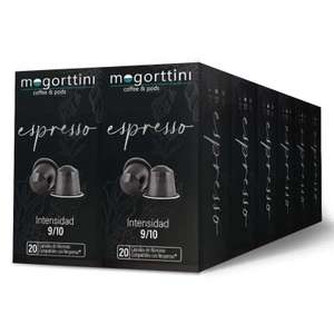 240 cápsulas Espresso. 12 cajas Mogorttini de 20 cápsulas aluminio . Compatibles con Nespresso (0'09€/cápsula)