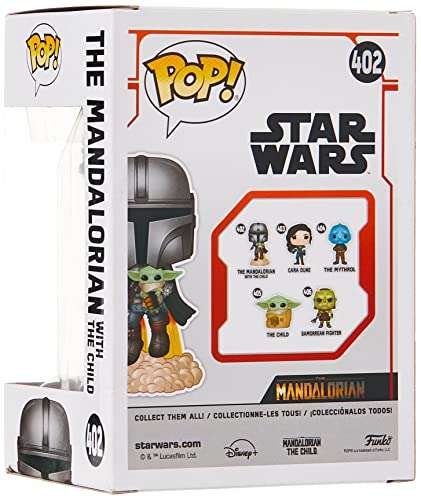 Funko- Pop Star Wars The Mandalorian-Mando Flying w/Jet Pack Figura coleccionable