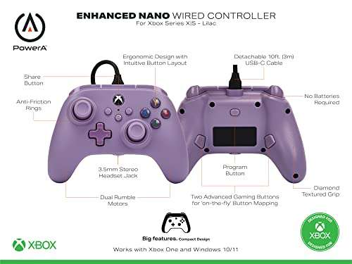 Power A Nano controlador cableado mejorado para Xbox Series X|S