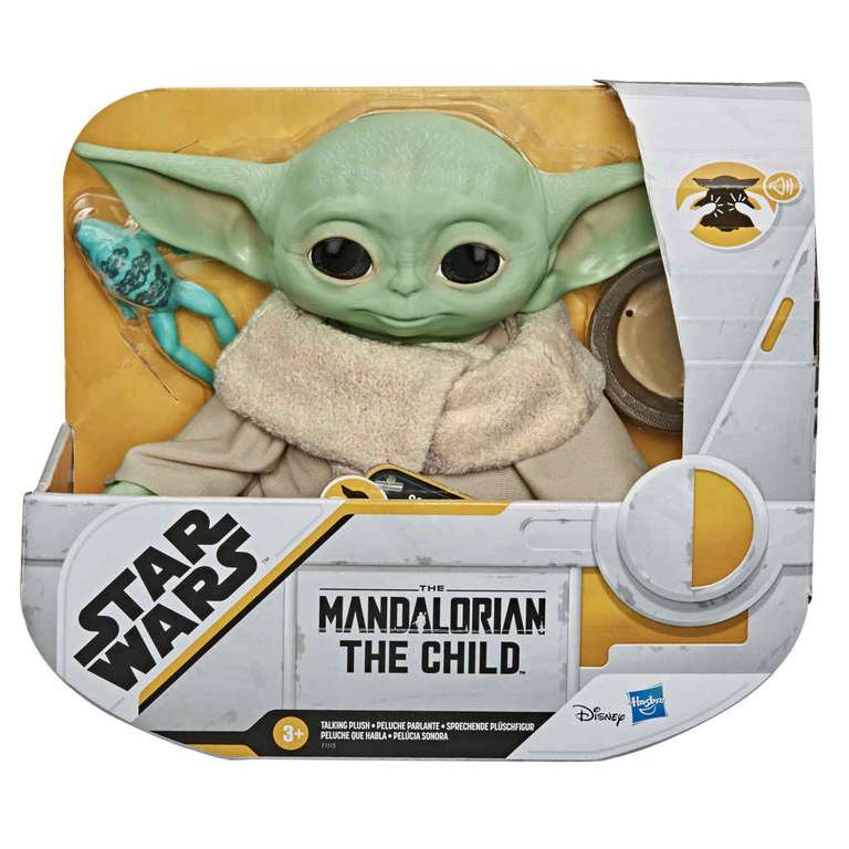 Hasbro Original - Peluche Baby Yoda - Figura - Star Wars The Mandalorian - 10 efectos de sonido