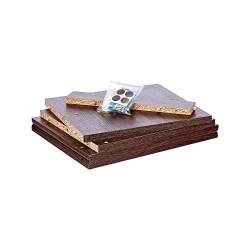 Estante de madera - Color castaño - Medidas: 34,4 x 29 x 34,4 cm
