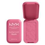 NYX PROFESSIONAL MAKEUP Rubor en polvo Buttermelt, resistente a la decoloración y a la transferencia hasta 12 horas de uso de maquillaje