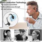 Monstek Auriculares de Conducción Ósea, Auriculares Inalámbricos Bluetooth 5.0 de Conducción Ósea