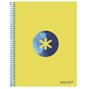 Cuaderno A4 Antartik Espiral Cuadriculado Coral/Amarillo
