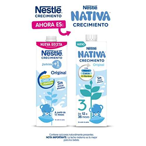 Pack de 6 x 1 litro - Nestlé Junior 1+ Original Preparado Lácteo Infantil