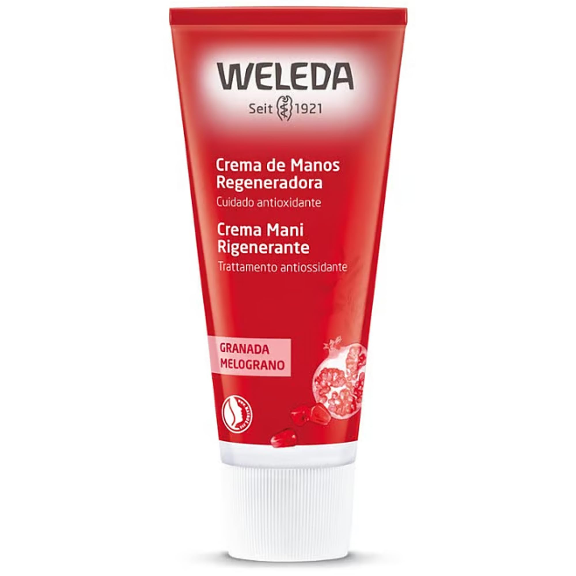 Crema de Manos Regeneradora de Granada Weleda (50 ml, 100% Natural, Vegana)