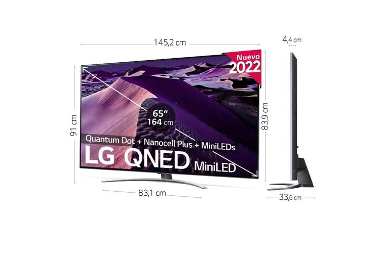 TV 65" QNED MiniLED LG 65QNED866QA - 4K 120Hz, SmartTV - 100€ REEMBOLSO