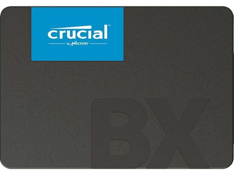 Disco duro SSD 2 TB - Crucial CT2000BX500SSD1, 3D NAND SATA 2.5", 540 MB/s, 6 Gbit/s, Negro
