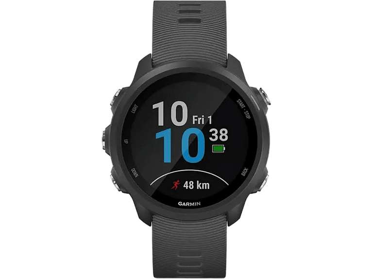 Reloj deportivo - Garmin Forerunner 245, Gris, 42mm, 1.2", Bluetooth, Frecuencia cardíaca, LCD, 168h (también en color burdeos)