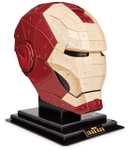 4D Build,kit de maqueta de rompecabezas en 3D de Iron Man de Marvel,96 piezas|Casco de Iron Man para decoración de escritorio
