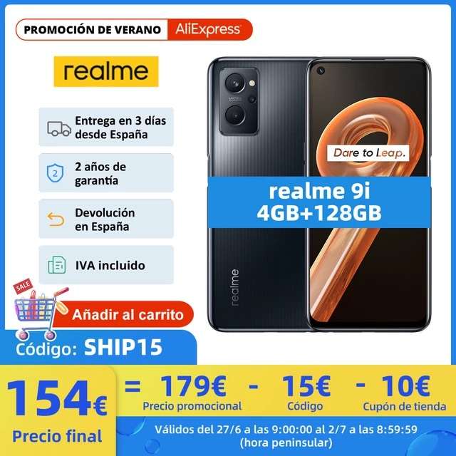 Realme 9i 4GB/128GB Global - Desde Espańa