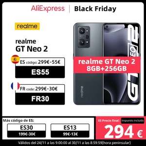 Realme GT Neo 2 256GB, Procesador Qualcomm Snapdragon 870 5G, Pantalla AMOLED E4 de 120 Hz, Carga SuperDart de 65W
