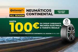 Hasta -160€ al cambiar tus neumáticos Continental All Season en Feuvert