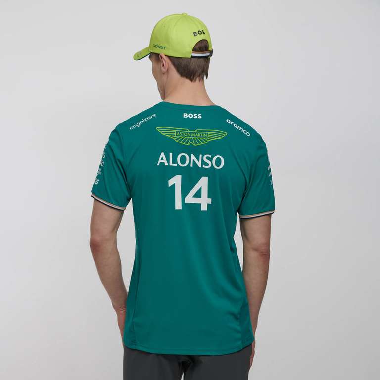 Polo deportivo Fernando Alonso Aston Martin 14 del Aliexpress por 11,60€