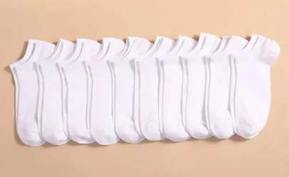 10 pares de Calcetines tobilleros invisibles de corte bajo para hombre y mujer. Blanco o negro. (Envío gratuito a partir de 10€)