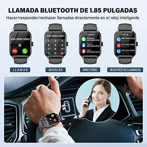 Smartwatch, Reloj con Llamadas y Asistente Voz, 1,85''
