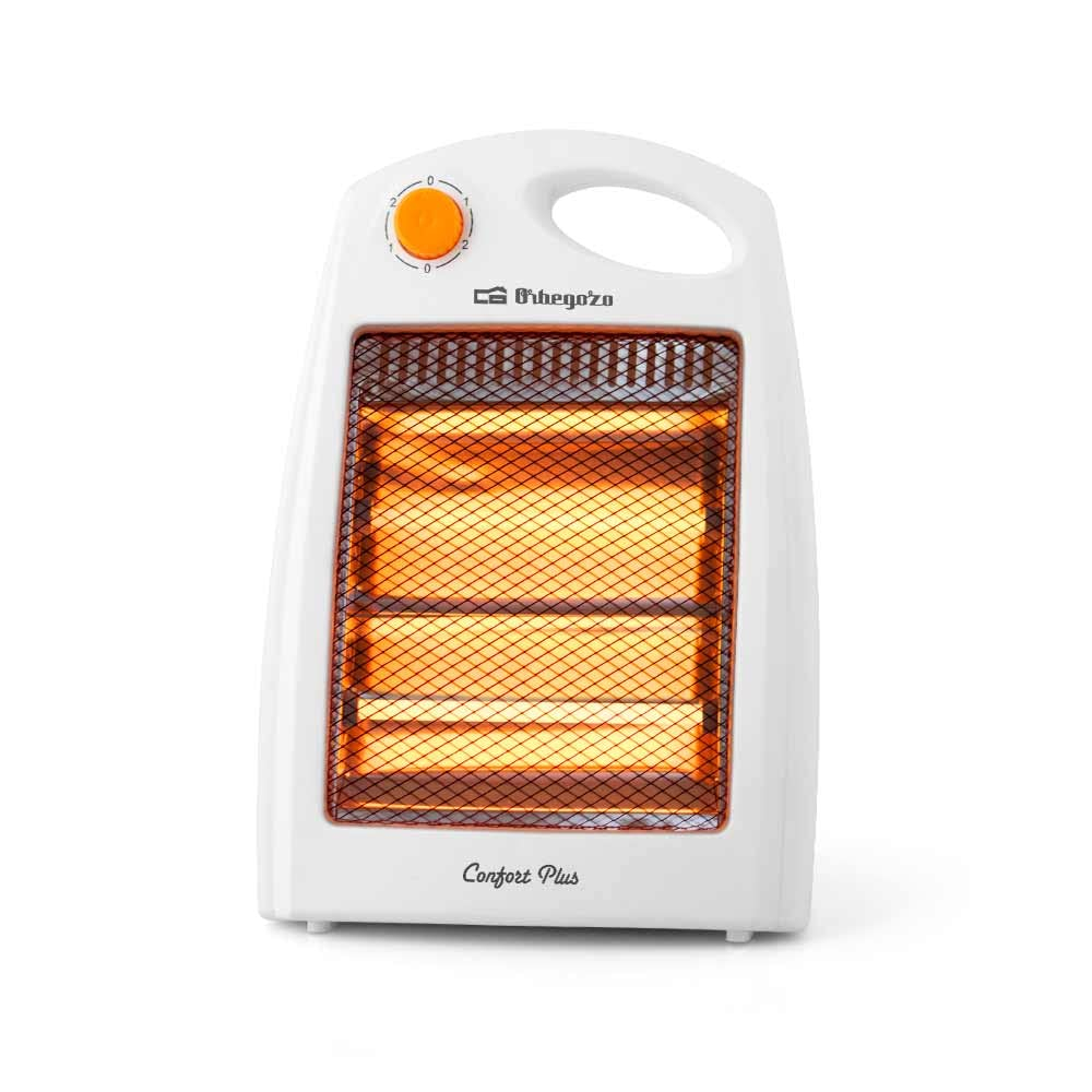 Orbegozo BP 5007, 800 W, 2 niveles de potencia, 2 barras de cuarzo, reflector protegido de alta brillantez