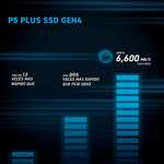 Crucial P5 Plus Disco Duro Sólido Interno SSD de 2TB (PCIe 4.0, 3D NAND, NVMe, M.2) hasta 6600MB/s