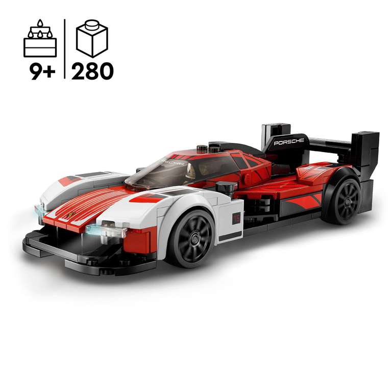 LEGO 76916 Speed Champions Porsche 963, Maqueta de Coche para Construir, Deportivo, Réplica Coleccionable con Mini Figura de Piloto