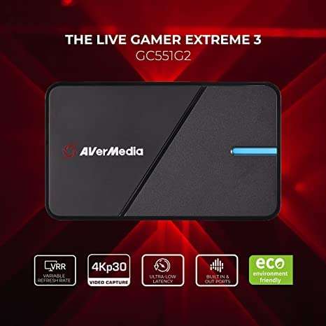 AVerMedia GC551G2 Live Gamer Extreme 3, Haz Streaming y graba PS5, Xbox Series X/S, Switch en 4K30 o 1080p120