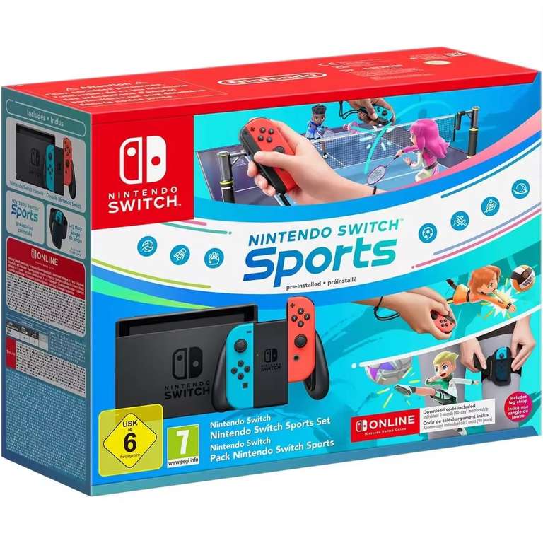 Pack Consola Nintendo Switch + Nintendo Switch Sports + 3 Meses de Suscripción a Nintendo Switch Online