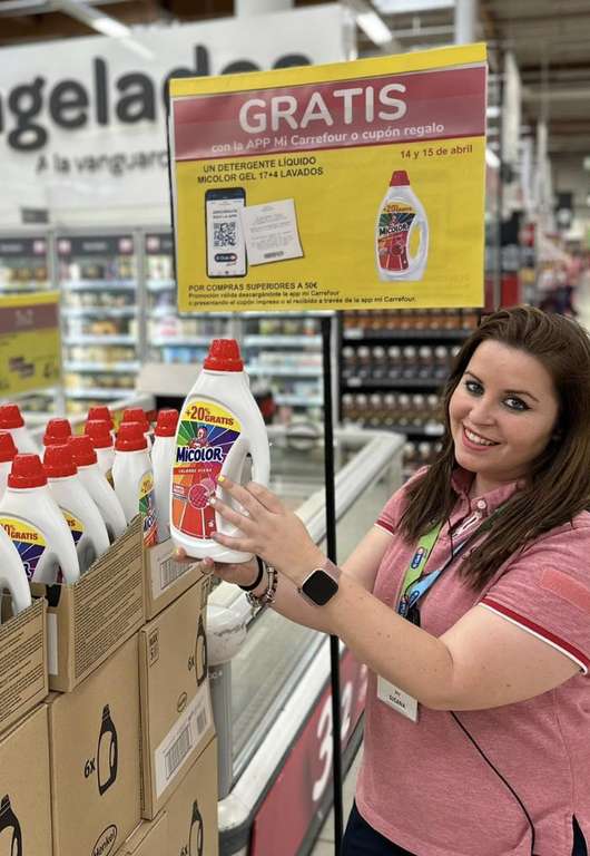 Detergente GRATIS con la APP de Carrefour (En Compras Superiores a 50€)