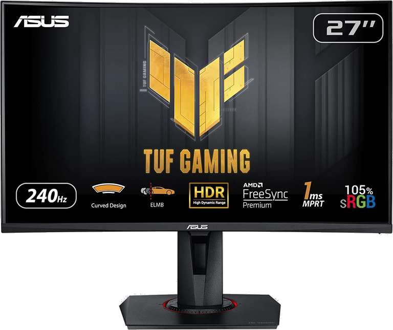 Monitor gaming - Asus Tuf Gaming VG27VQM, 27a, Full-HD, Frecuencia 240 Hz, DisplayPort y HDMI, Negro
