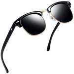 Gafas de Sol Polarizadas, Protección UV400, Semi-Rimless, Estilo Retro.
