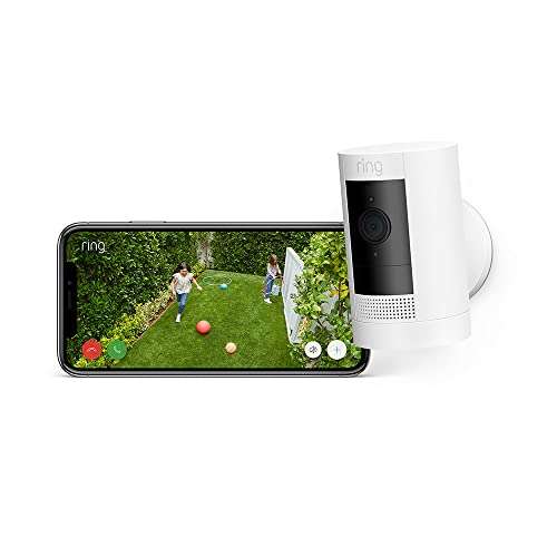 Ring Stick Up Cam Battery de Amazon, cámara de seguridad HD con comunicación bidireccional, compatible con Alexa [CON CUPON]
