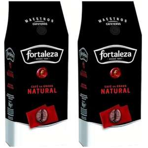 2x Café Fortaleza - Café en Grano Natural, Intensidad Media, Aroma Herbal y Afrutado, Ideal Cafeteras Espresso - 1000g. Total 2kg [8'66€/ud]