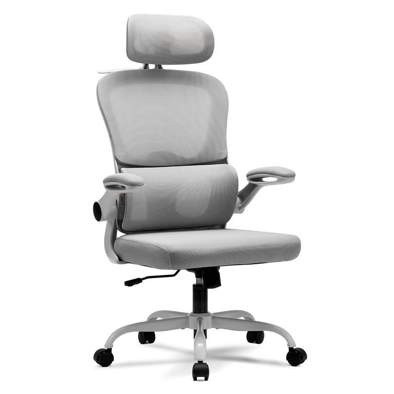 Magic Life Silla de Oficina Ergonómica con Respaldo de Malla, Soporte Lumbar Ajustable, Reposabrazos y Altura Regulable