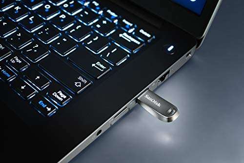 SanDisk Ultra Luxe, Memoria flash USB 3.1 de 256 GB y hasta 150 MB/s de Velocidad, Color Plata