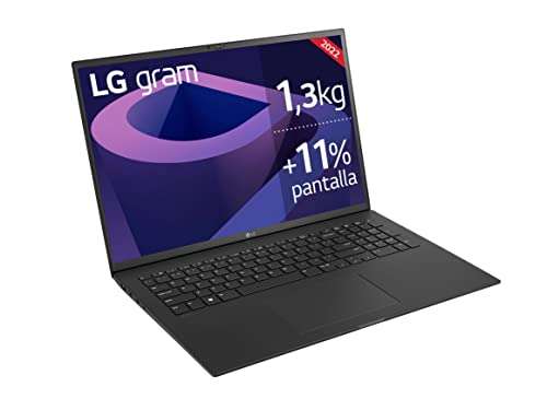 Portátil LG gram 17Z90Q 17" IPS con i7 12ª gen, 32GB RAM, 1TB SSD, W11H, 1,3 KG, Iris Xe